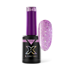 Perfect Nails LacGel LaQ X Gél Lakk 8ml - Purple X066 - Sparkle lakk zselé
