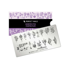 Perfect Nails NKörömnyomda lemez Geometric Style körömdíszítő