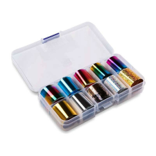 Perfect Nails Transzferfólia Készlet - Rainbow - 10db körömdíszítő