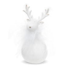 Perfecto Kerámia rénszarvas fehér színű karácsonyi dekoráció