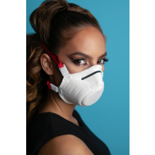 Perfetto FFP3 légzésvédő kemény kialakítású maszk - szelep nélküli - 5 db - fehér védőmaszk