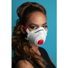 Perfetto FFP3 légzésvédő kemény kialakítású maszk - szelepes - 5 db - fehér