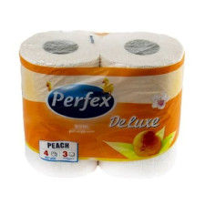 Perfex Toalettpapír PERFEX Deluxe 3 rétegű 4 tekercses barack higiéniai papíráru