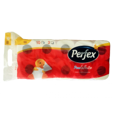 Perfex wc-papír 10 tekercs 3 rétegű 117 lap - Pure White higiéniai papíráru