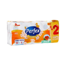 Perfex wc-papír 10 tekercses, 3 réteg barack higiéniai papíráru