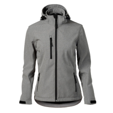 Performance softshell kabát női sötétszürke melírozott M női dzseki, kabát
