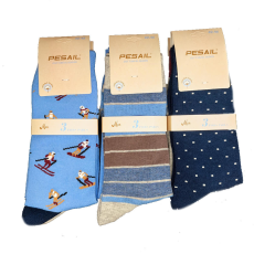 Pesail 3 pár prémium férfi zokni, vegyes színben 40-46