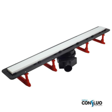  Pestan zuhanyfolyóka Confluo Frameless Line FEHÉR üveg 95 cm építőanyag