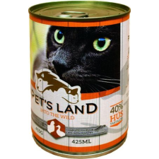 PET'S LAND Cat konzerv baromfival (24 x 415 g) 9.96 kg macskaeledel