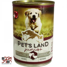 Pet s Land Dog Junior Konzerv Marhamáj-Bárányhús almával 415g kutyaeledel