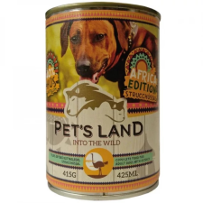  Pet s Land Dog Konzerv Strucchússal Africa Edition 415g kutyaeledel