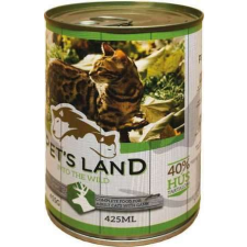 PET'S LAND Pet&#039;s Land Cat konzerv vadhússal és répával (24 x 415 g) 9.96 kg macskaeledel