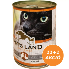 PET'S LAND Pet s Land Cat Konzerv Baromfi 12x415g macskaeledel