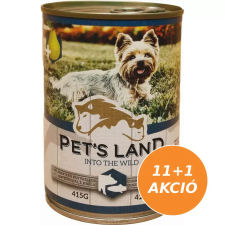 PET'S LAND Pet s Land Dog Konzerv SertésHal körtével 12x415g kutyaeledel
