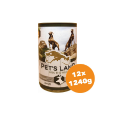 PET'S LAND Pet s Land Dog Konzerv Vadashús répával 12x1240g kutyaeledel