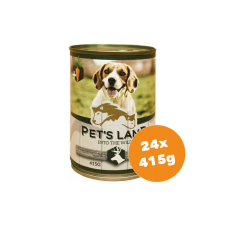 PET'S LAND Pet s Land Dog Konzerv Vadashús répával 24x415g kutyaeledel