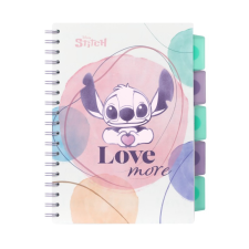 Peter Pen Kft. Peter Pen Spirálfüzet regiszteres, B5 100 lapos, Disney fashion STITCH füzet