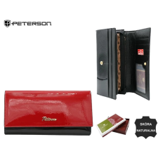  Peterson Női Bőr Pénztárca Ptn 1N-409-6709 Black-Red pénztárca