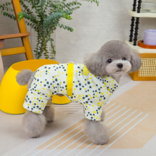 PetGear Kutyaruha - Csillagom overál pórázakasztóval - Sárga - 2XL kutyaruha