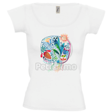  Petissimo Jungle női póló - fehér M-L női póló