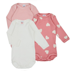 Petit bateau Ruhák BODY US ML COEUR PACK X3 Rózsaszín 6 hónapos