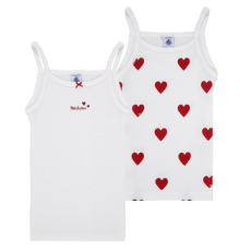 Petit bateau Trikók / Ujjatlan pólók LOT DEBARDEUR X2 Fehér 5 éves