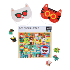  Petit Collage 3D puzzle könyvtár puzzle, kirakós