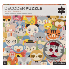  Petit Collage állatos puzzle 3D szemüveggel puzzle, kirakós