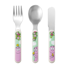 Petit Jour Evőeszköz készlet 3db-os - Barbapapa rózsaszín babaétkészlet