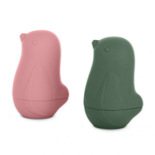  Petite &amp;amp; Mars Szilikon fürdőjáték Love birds Rose Green 6hó+ fürdőszobai játék