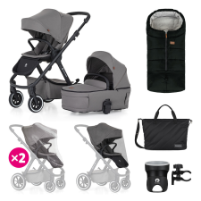 Petite&Mars Kombinált babakocsi, ICON 2in1, Dove Grey, XXL AIR babakocsi