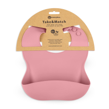  PETITE&amp;MARS Szilikon előke Take&amp;Match Dusty Rose 6m+ babaétkészlet