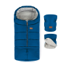 PETITE &Mars Téli szett Jibot 3in1 bundazsák + kézmelegítő kesztyű babakocsira Jasie Ocean Blue