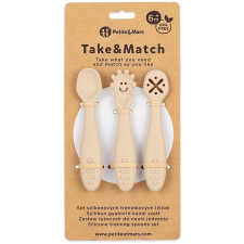 Petite&Mars Take&Match Desert Sand szilikon gyakorlókanál - 3 db babaétkészlet