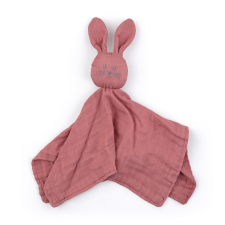 PetiteMars PETITE&MARS Bambusz muszlin szundikendő Hugo Dusty Rose 0hó+ bébiplüss