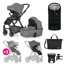 PetiteMars PETITE&amp;MARS Kombinált babakocsi ICON 2in1 Dove Grey XXL AIR babakocsi