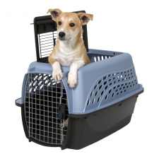 PetMate 2 ajtós felső betöltő kennel S kék kutya szállítás, utazás hordozó szállítóbox, fekhely kutyáknak