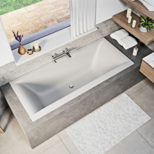  Petra lux slim 180×80 matt fehér egyenes kád kád, zuhanykabin