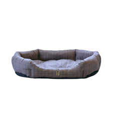 PETSY BOBÍK pamut kutyafekhely - barnás-szürke - 90 cm szállítóbox, fekhely kutyáknak