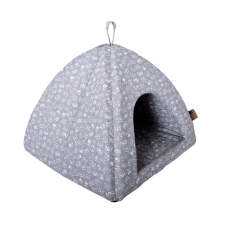 PETSY Iglu kutya-macskaház, szürke - 48 x 48 x 40 cm szállítóbox, fekhely kutyáknak