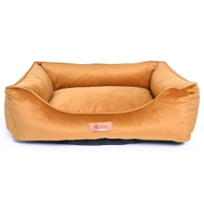 PETSY ROYAL poliészter kutyafekhely bársony felülettel - arany - 65 cm szállítóbox, fekhely kutyáknak