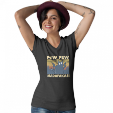  Pew-Pew Madafakas - Női V Nyakú Póló női póló