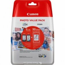  PG-545XL/CL-546XL Eredeti Canon Multipack + 50db 10x15cm fotópapír fotópapír