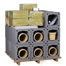  PGM 18cm átmérő/8m magas, 3 rétegű szigetelt kéményrendszer (PGM_18-9) hűtés, fűtés szerelvény