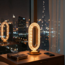 Phenom Asztali lámpa - arany - állítható színhőmérséklet, fényerő - akkumulátoros - USB (12504) világítás