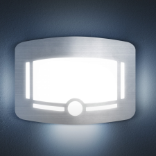 Phenom Irányfény - mozgásérzékelővel, fényszenzorral - 4 x AA - szálcsiszolt ezüst (20283) világítás