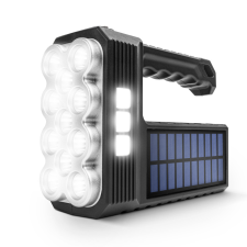 Phenom Szolár COB LED zseblámpa - munkalámpa funkcióval - 1200 mAh - MicroUSB - 1000 lumen - IP55 kültéri világítás