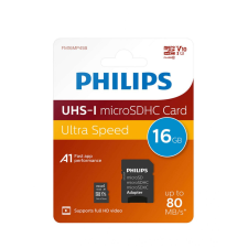 Philips 16GB microSDHC Philips CL10 + adapter (FM16MP45B) memóriakártya