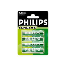 Philips 1.5V AA Ceruza elem LongLife 4db (R6L4B/10) ceruzaelem