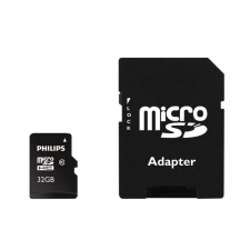 Philips 32GB microSDHC Philips CL10 + adapter (FM32MP45B) memóriakártya